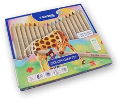 Lyra crayons de couleur set kleurreuzen non vernis 18 couleurs en boîte