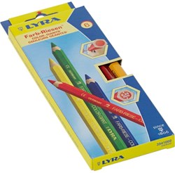 Lyra crayons de couleur Colour Giants set - 6 couleurs, vernis, extra épais