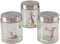 Boltze Home bocal de rangement verre Bunny 625ml pot cuisine décoratif