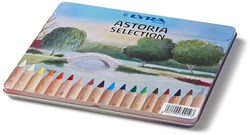 Lyra crayons de couleur Super Ferby non vernis Astoria 18 pièces en boîte métal