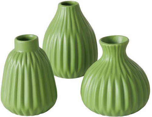 Boltze Home vaas groen keramiek decoratief botanisch 11cm