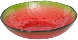 Boltze Home saladier pastèque - saladier en verre Ø16cm rouge