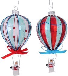 Boltze Home boule de Noël ballon 7xH14,5cm décoration sapin