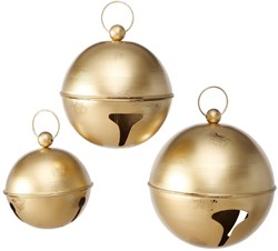 Boltze Home kerstklok hangerset goud vintage 3-delig decoratie