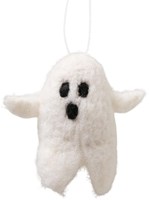 Boltze Home decoratie Spook hangfiguur karton wit multicolor 6,5cm