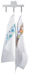 Creativ Company torchon coton blanc 50x70 cm lot de 5 cuisine