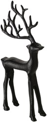 Boltze Home decoratie hert zwart metaal 9x3x20cm modern design
