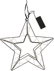Boltze Home LED kerstster hanger zwart metaal 29,5x30cm sfeerverlichting