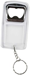 Creativ Company sleutelhanger flessenopener transparant 8x4,5 cm 5 stuks