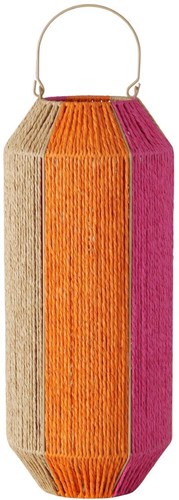 Boltze Home windlicht lantaarn roze oranje 50cm decoratie