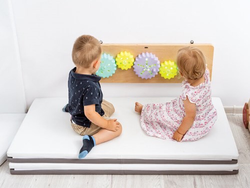 Softplay  opvouwbare mat XL WIT-GRIJS