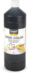 Creall gouache noire 1 litre - peinture scolaire pour enfants et adultes
