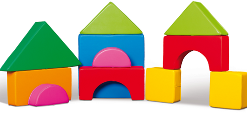 Softplay dikke geometrische vormen