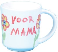 Creativ Company porseleinen mok wit 7x6 cm 12 stuks decoratie