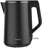 Tomado waterkoker dubbelwandig 1,5L 2200W zwart cool-touch keuken