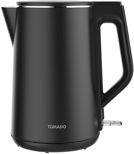 Tomado waterkoker dubbelwandig 1,5L 2200W zwart cool-touch keuken