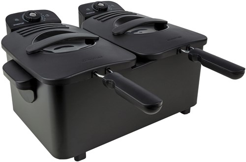Inventum frituurpan dubbel 2x2,5 liter zwart 1800 watt koude zone