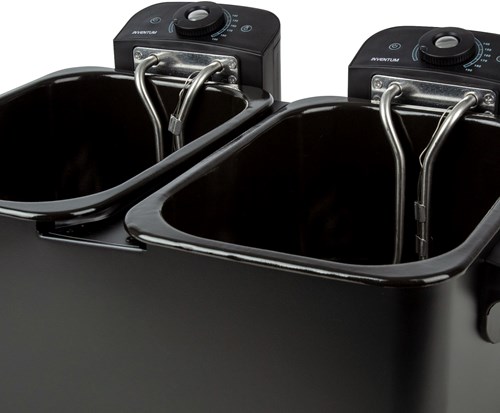 Inventum friteuse double 2x2,5 litres noir 1800 watts zone froide-2