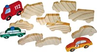 Eduplay ensemble de véhicules en bois - figurines créatives pour enfants