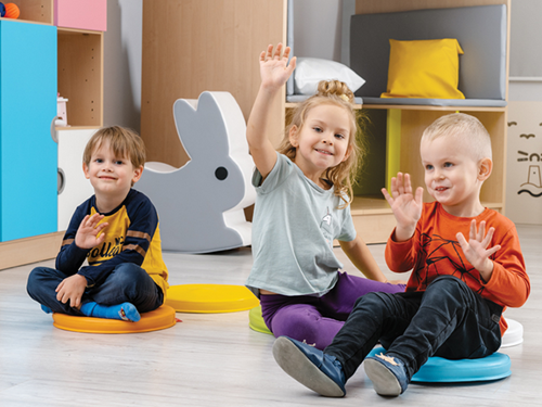 Softplay zitkussentjes rond in een tas-3
