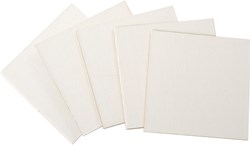 Eduplay canvas schilderdoeken 10x10 cm - set van 5 - wit - schilderen