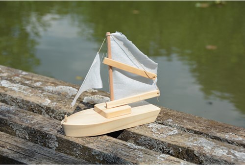 Eduplay kit de construction bateau à voile en bois - jouet créatif pour enfants