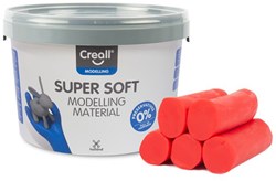 Creall boetseerklei rood - superzachte klei emmer 1750gr