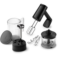 Philips handmixer 500W zwart - krachtige keukenmixer met accessoires
