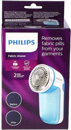 Philips rasoir anti-bouloches vêtements GC026/00 - Anti-peluches - Blanc Bleu