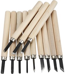 Creativ Company houtsnijset - 12-delig gereedschap voor sculpturen