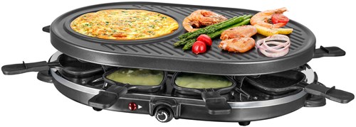 Daily Home raclette grill 8 personnes ovale revêtement antiadhésif noir