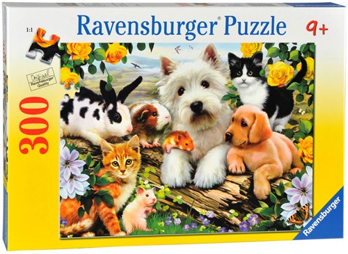 Ravensburger puzzel dieren - Happy Animal Buddies legpuzzel 300 stukjes