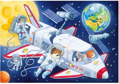 Ravensburger puzzel Reis door de Ruimte - Kinderen 2x24 stukjes karton-2