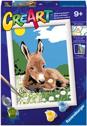Ravensburger schilderen op nummer - CreArt klein ezeltje schilderpakket