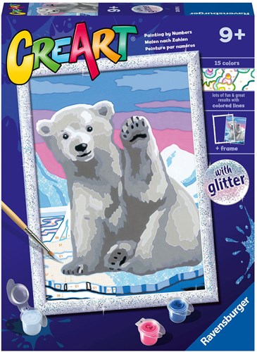 Ravensburger schilderen op nummer - CreArt Geweldige Poolbeer voor kinderen