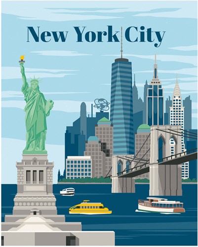 Ravensburger kit peinture par numéros - New York coloré peinture créative-2