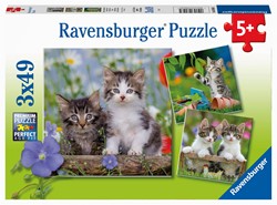 Ravensburger puzzel katten - Drie puzzels - 49 stukjes - kinderpuzzel