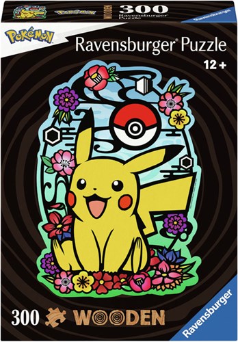 Ravensburger houten puzzel Pokemon Pikachu - Legpuzzel - 300 stukjes