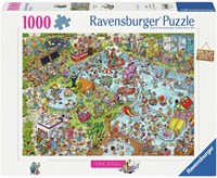 Ravensburger legpuzzel Holiday Resort 3: The Pool - 1000 stukjes cartoon puzzel