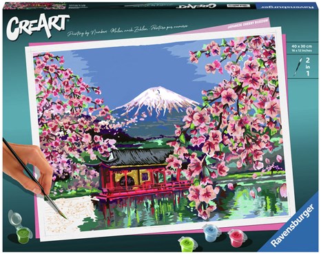 Ravensburger schilderen op nummer - CreArt Japanese Cherry Blossom kunstset
