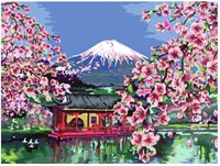 Ravensburger schilderen op nummer - CreArt Japanese Cherry Blossom kunstset-2
