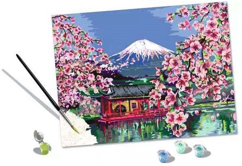 Ravensburger schilderen op nummer - CreArt Japanese Cherry Blossom kunstset-3