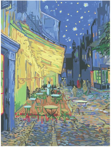 Ravensburger peinture par numéros - Coffret artistique Van Gogh Café Terrace pour adultes-2