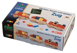 nic houten treinenset speelgoed - kleurrijke locomotief voor kinderen