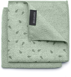 Brabantia microvezeldoekjes jade green schoonmaakdoekjes set van 2