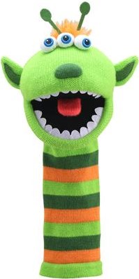 The Puppet Company marionnette à main Eco Sockettes Narg - peluche recyclée
