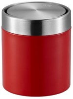 EKO poubelle de table Fandy 1,5L rouge - corbeille inox table