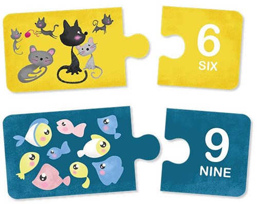EurekaKids puzzle éducatif chiffres - Apprendre à compter Montessori carton