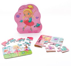 EurekaKids puzzel ballerina - educatieve kartonnen legpuzzel voor kinderen