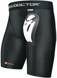 Shock Doctor short de compression avec Bio Flex Cup noir S - protection sportive